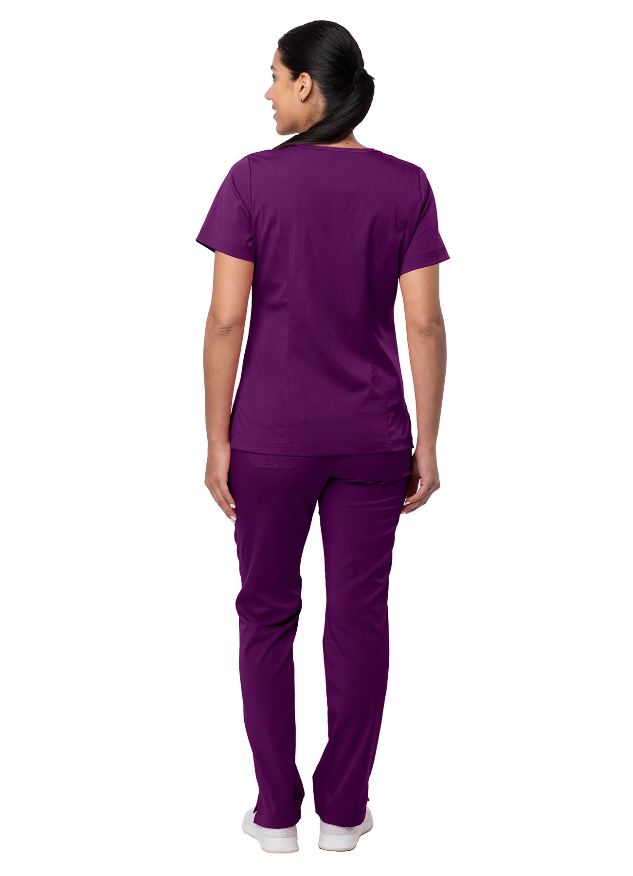 The Adar Pro Breakthrough Plus Scrub Set tailored for women consists of an Enhanced V-Neck Top and Multi Pocket Pants. XXS-XS