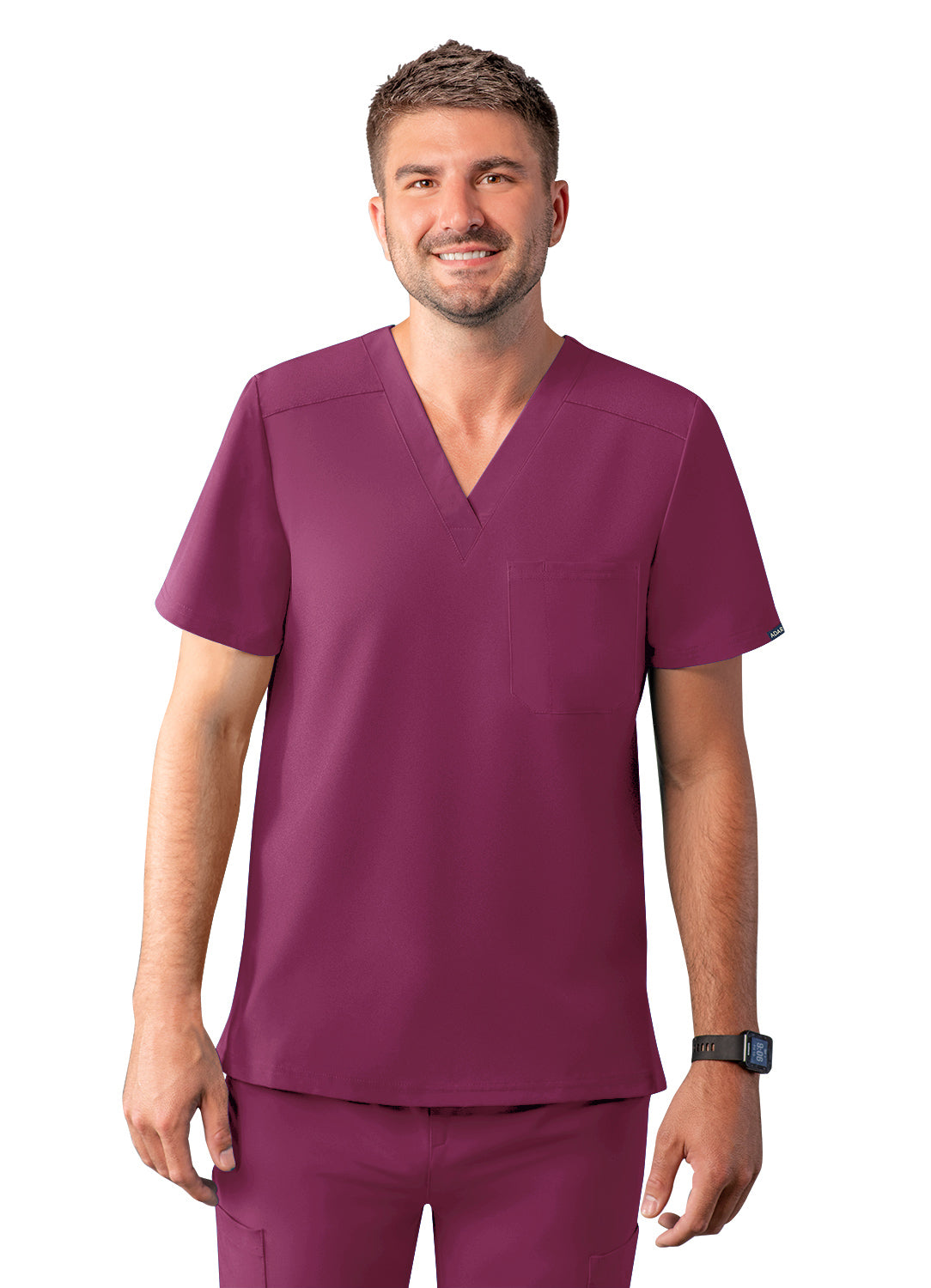 Adar Addition Men's Classic V-Neck Scrub Top (2X-3X)