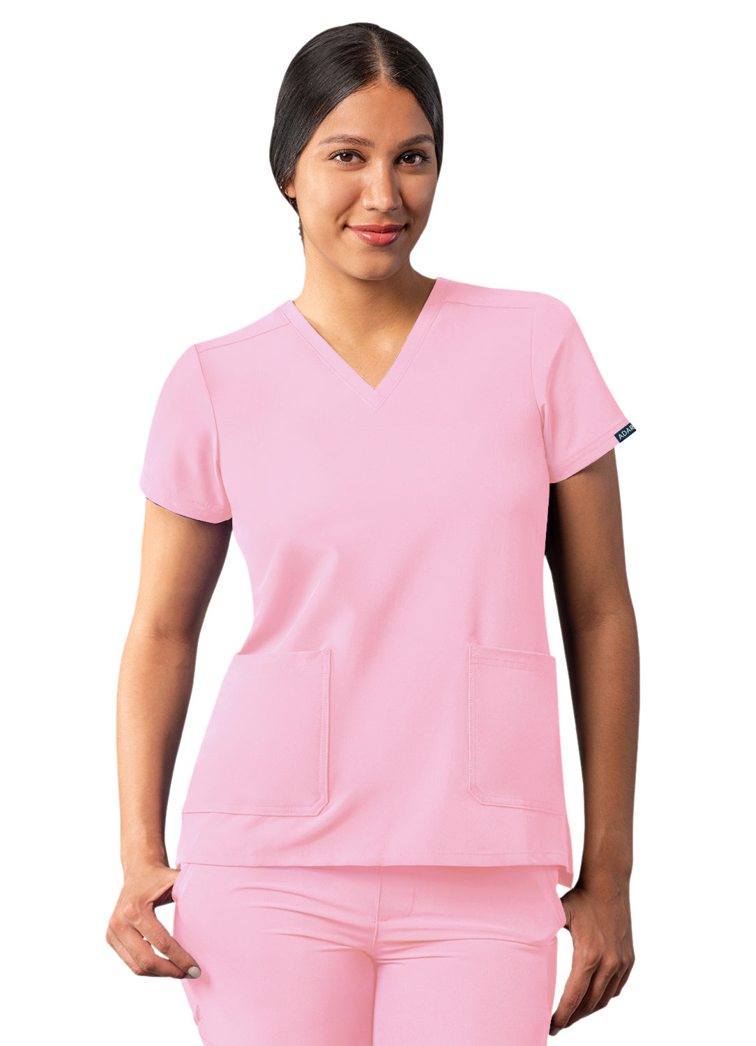 Adar Addition Women's Modern V-Neck Scrub Top