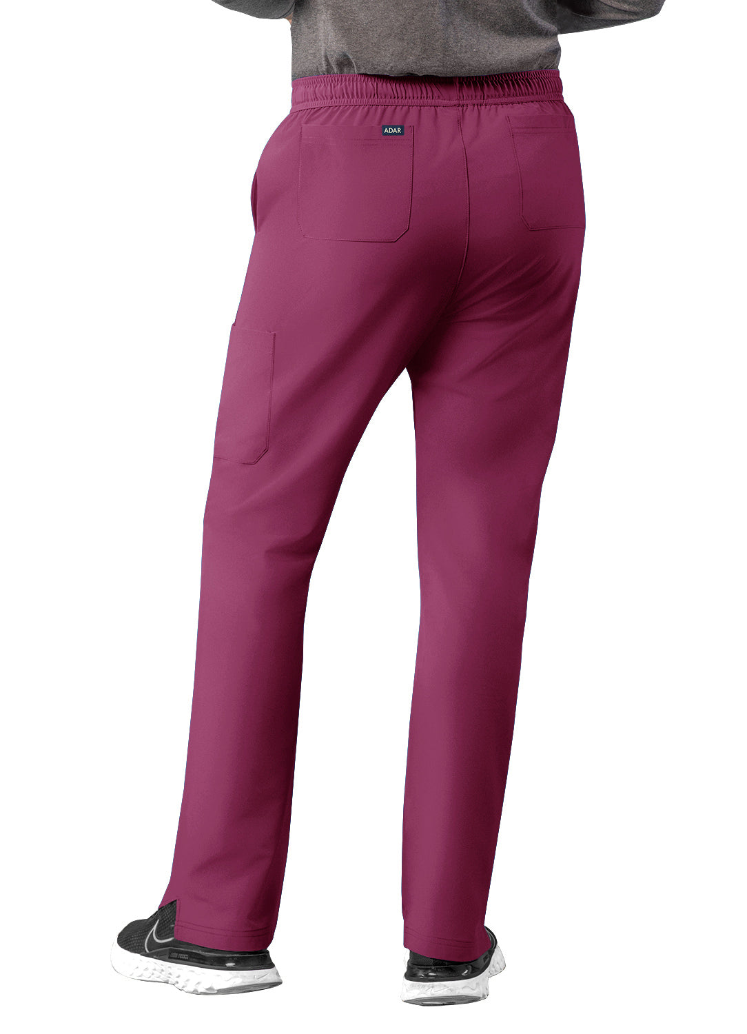 Adar Addition Men's Slim Leg Cargo Drawstring Scrub Pants (2X-3X)