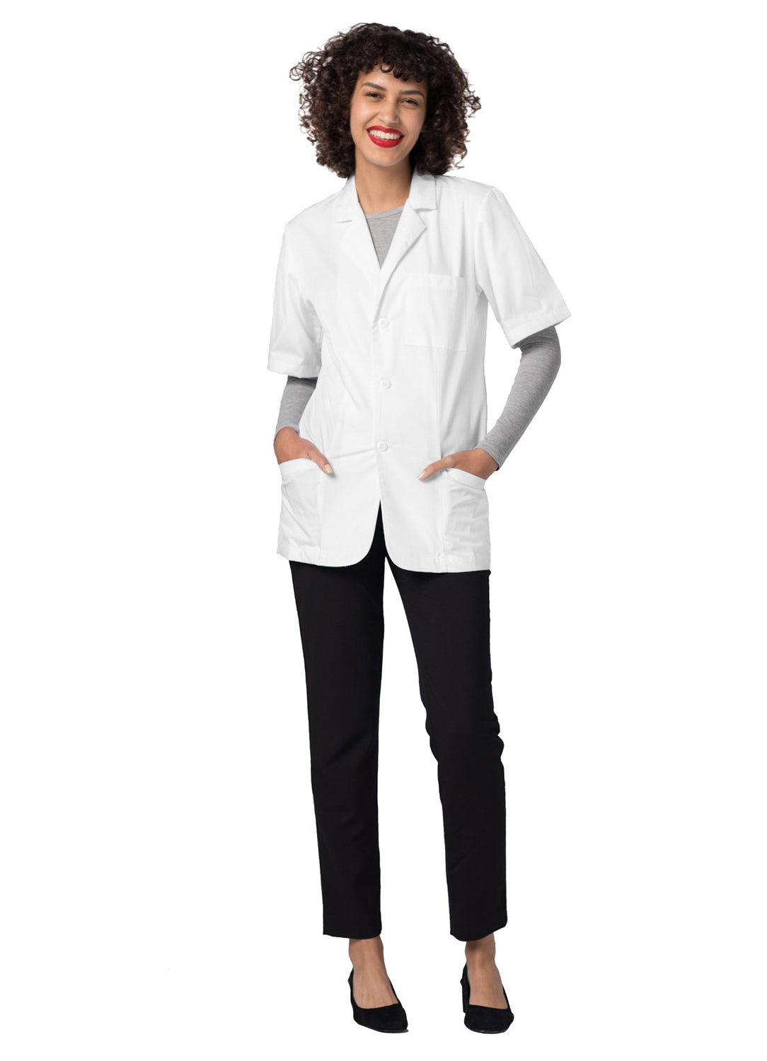 Adar Universal 31" Unisex Short Sleeve Consultation Coat. 2X-3X