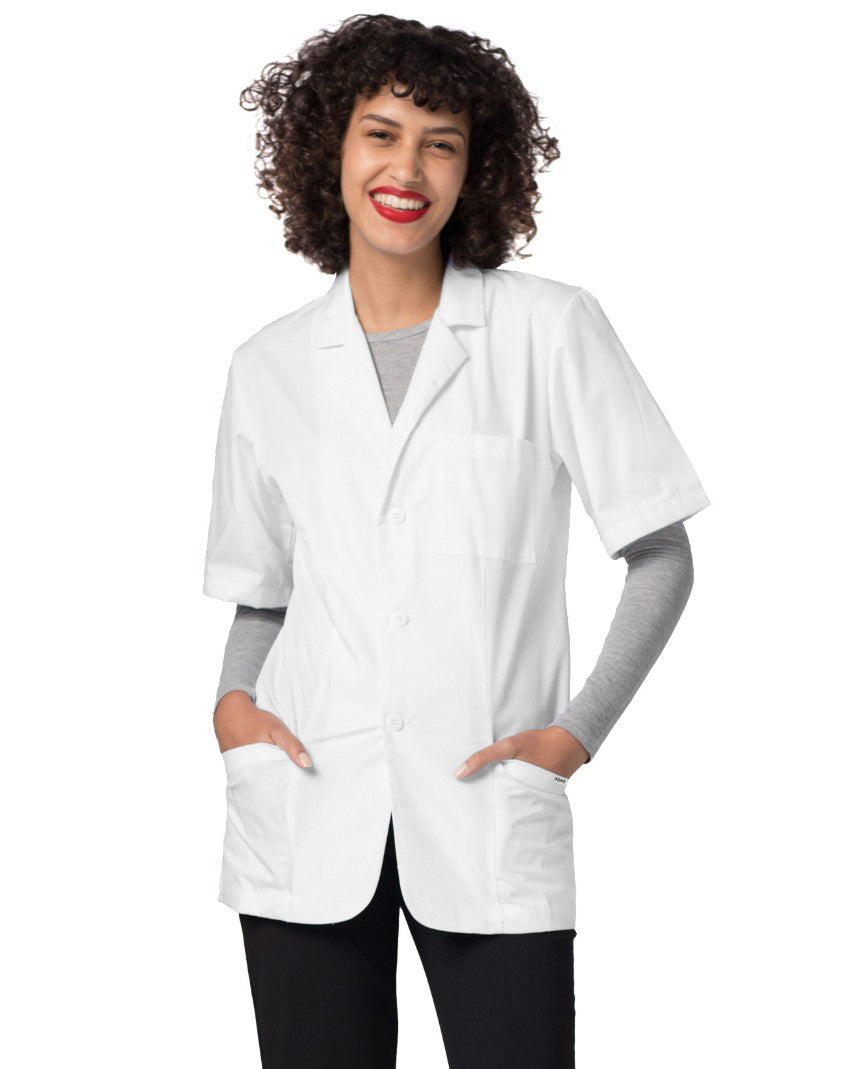 Adar Universal 31" Unisex Short Sleeve Consultation Coat. 2X-3X