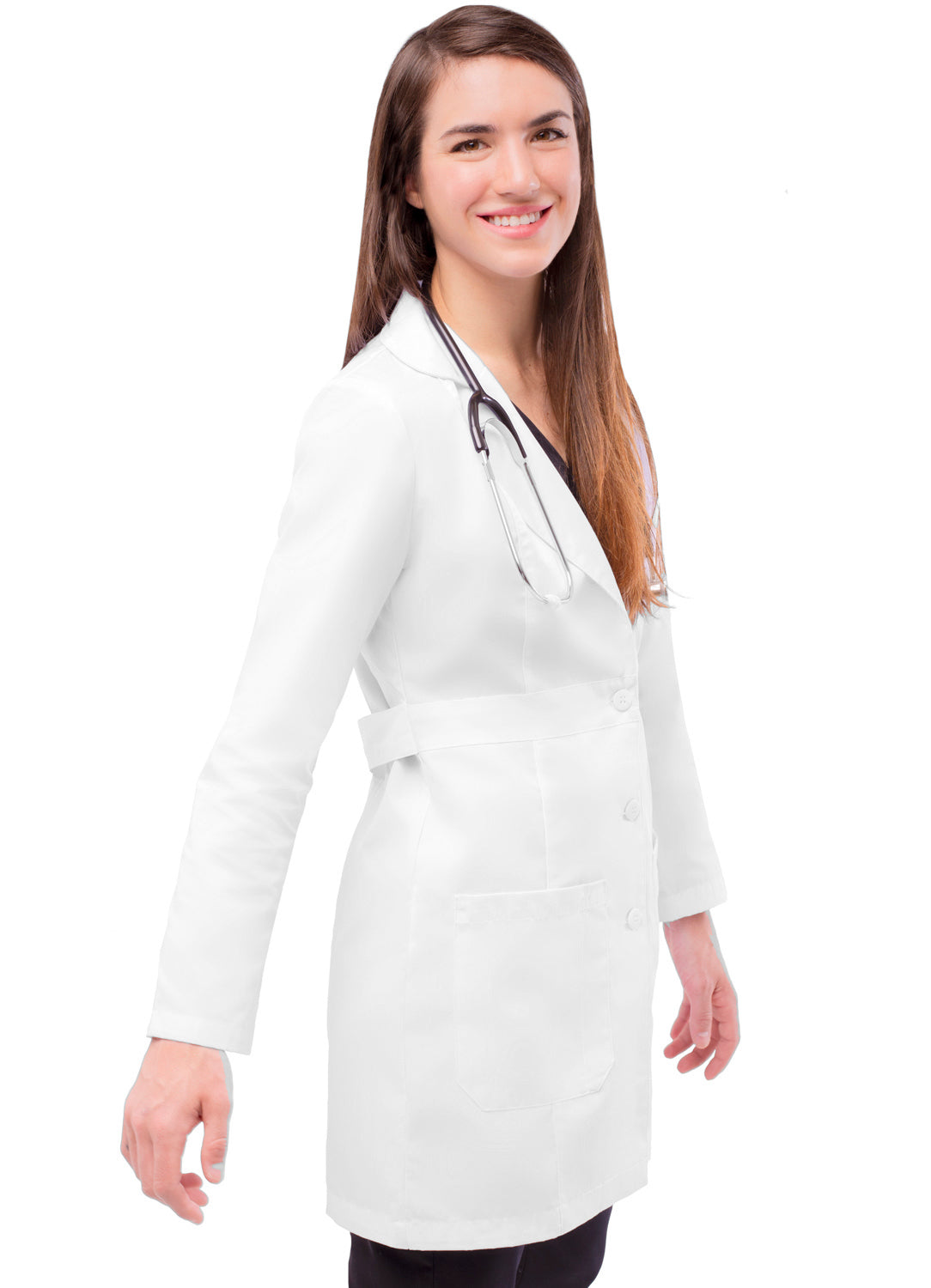 Adar Universal Women 33" Adjustable Belt Lab Coat. 2X-3X