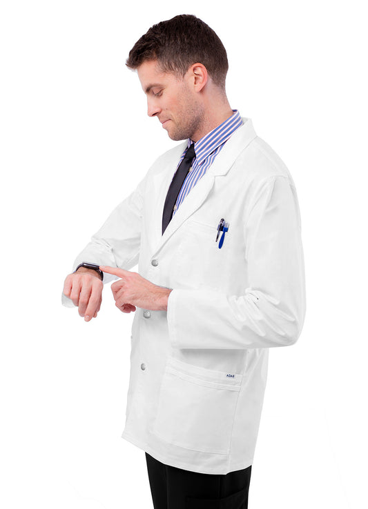 Adar Universal-Stretch 31" Men's Snap Front Lab Coat. 2X-3X