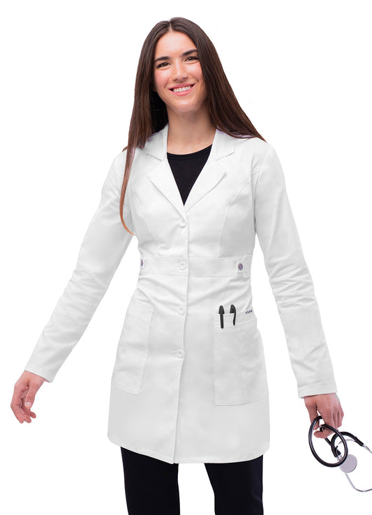 Adar Universal Stretch 36" Women Tab-Waist Lab Coat. 2X-3X