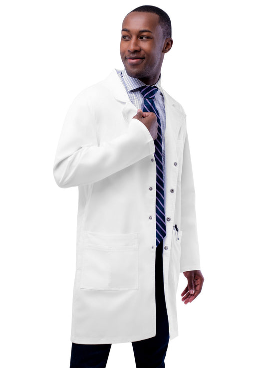 Adar Universal-Stretch Men's 36" Snap Front Lab Coat. 2X-3X