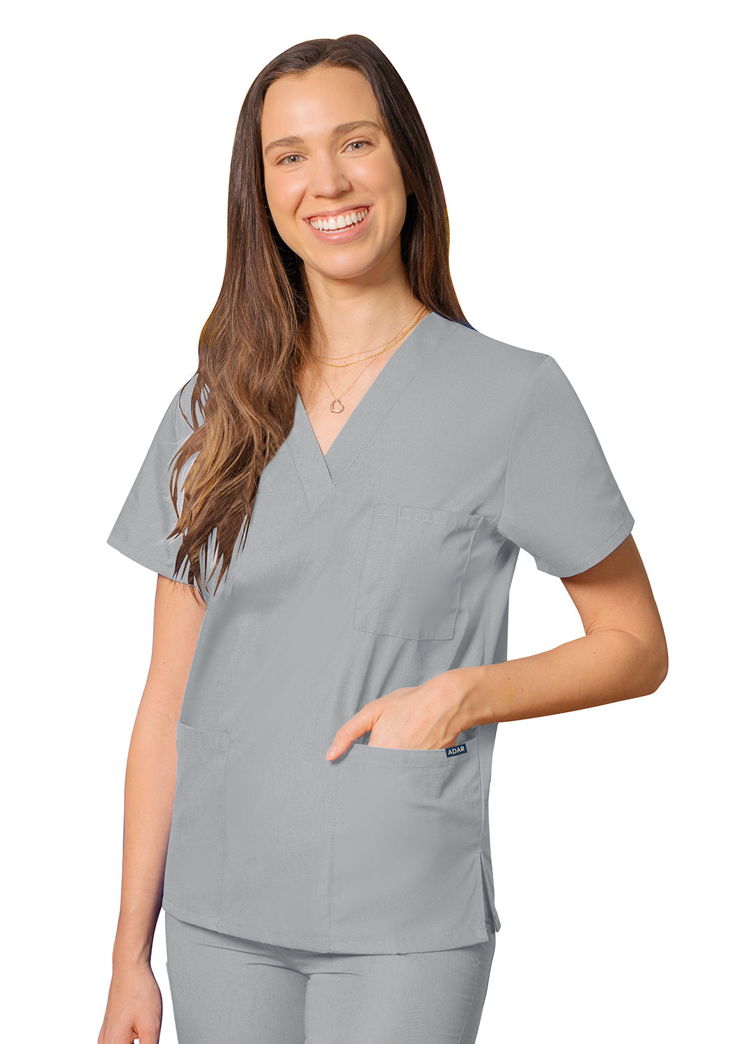 Adar Universal Unisex V-Neck Tunic 3 Pockets. 4X-5X