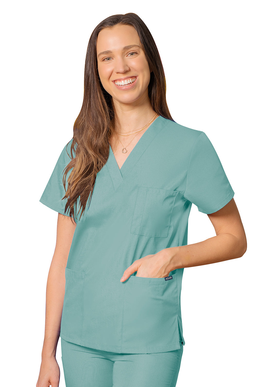 Adar Universal Unisex V-Neck Tunic 3 Pockets. 2X-3X