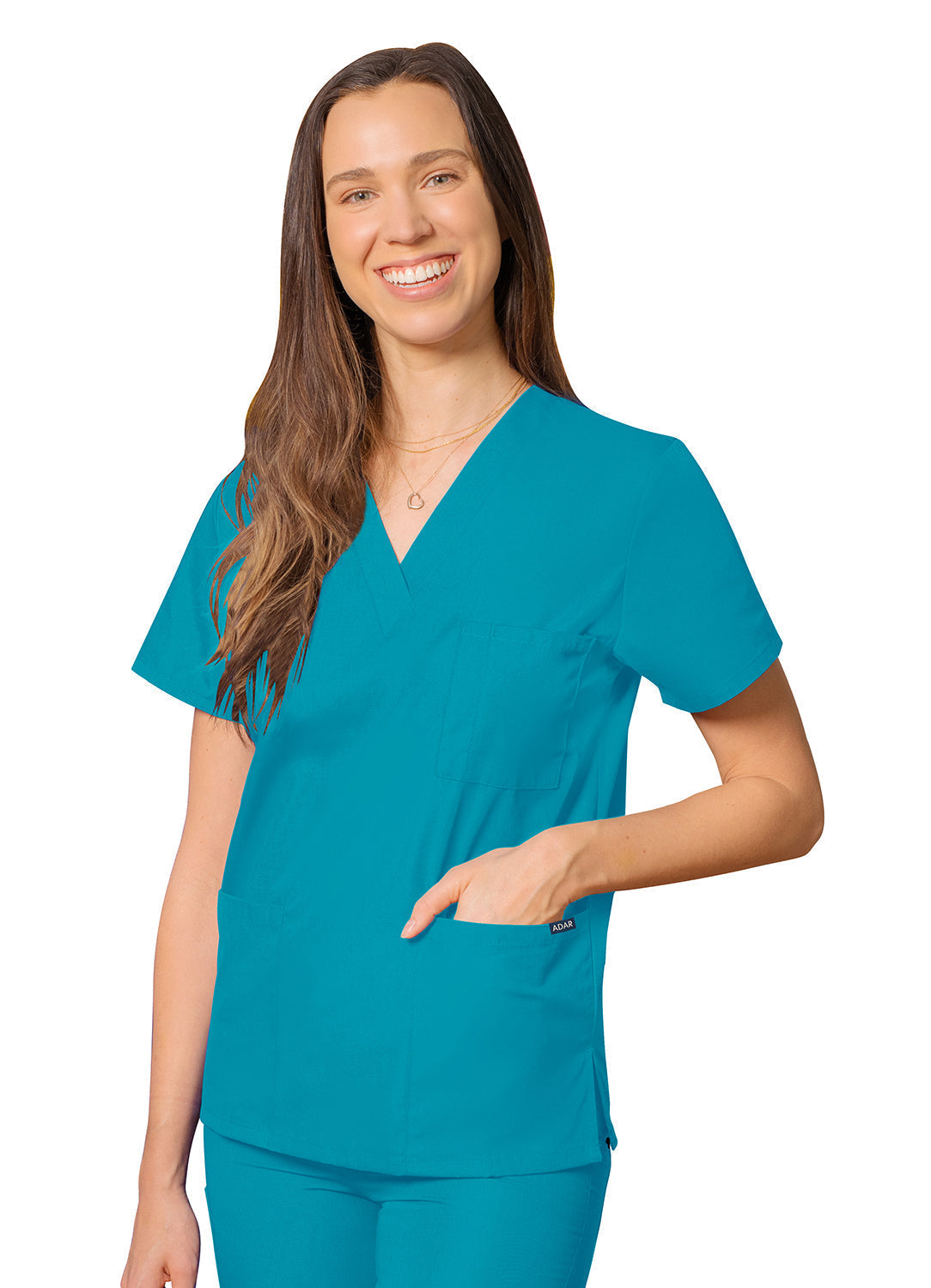 Adar Universal Unisex V-Neck Tunic 3 Pockets. 4X-5X