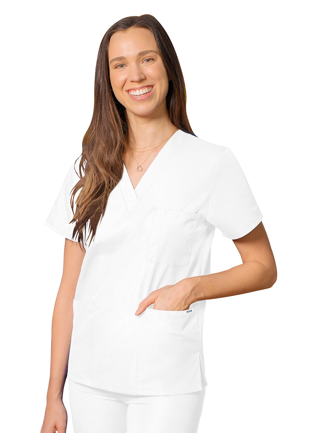 Adar Universal Unisex V-Neck Tunic 3 Pockets. 4X-5X