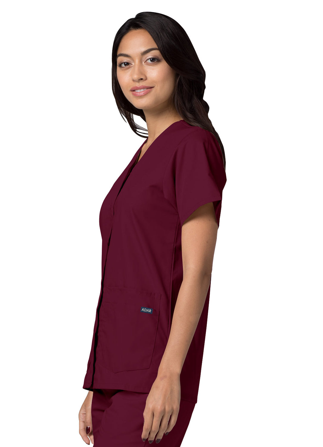 Adar Universal Double Pocket Snap Front Top. 2X-3X