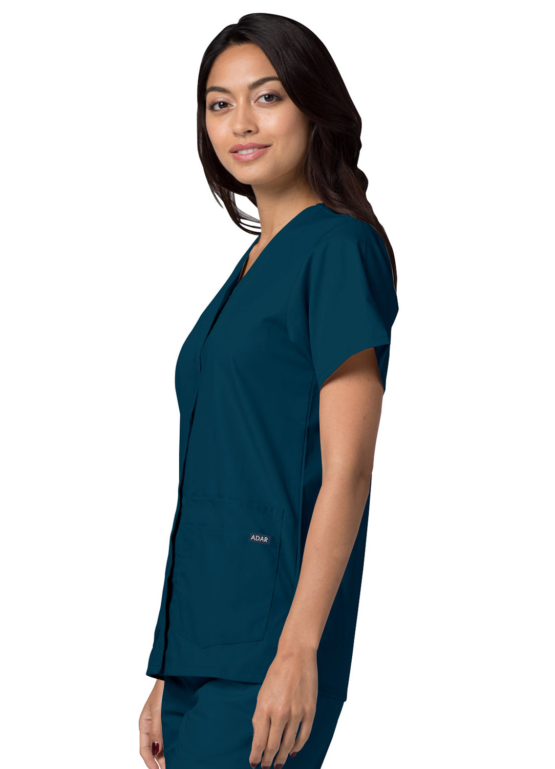 Adar Universal Double Pocket Snap Front Top. XXS-XS