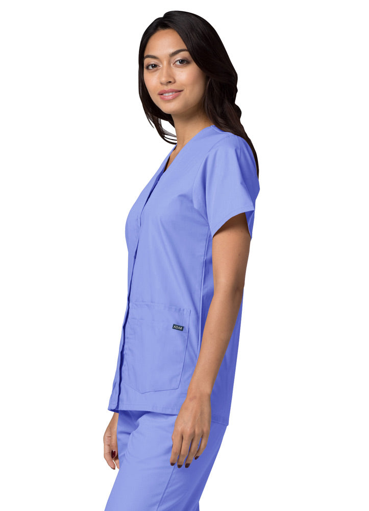 Adar Universal Double Pocket Snap Front Top. 2X-3X