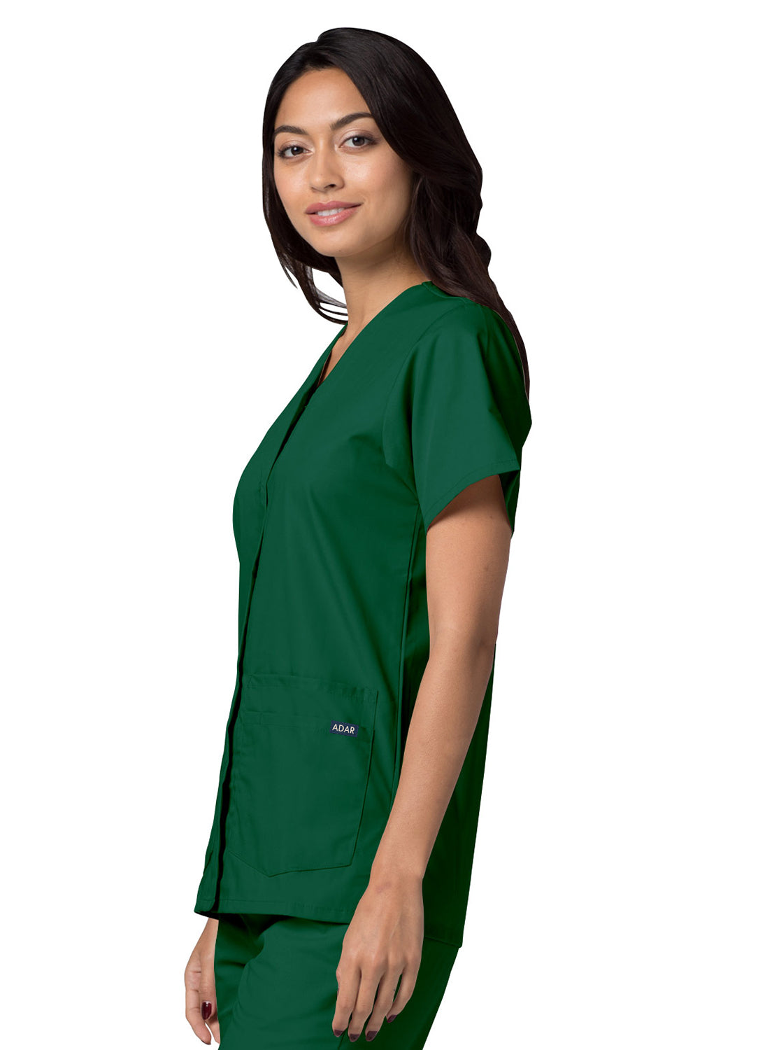 Adar Universal Double Pocket Snap Front Top. XXS-XS