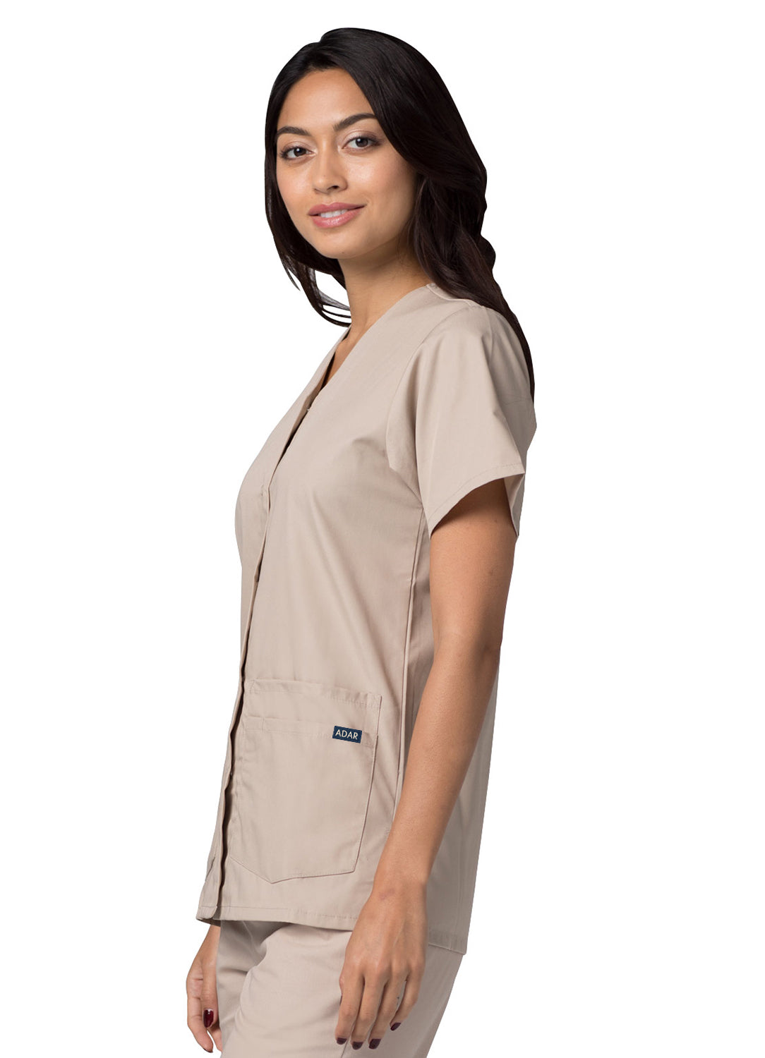 Adar Universal Double Pocket Snap Front Top. XXS-XS