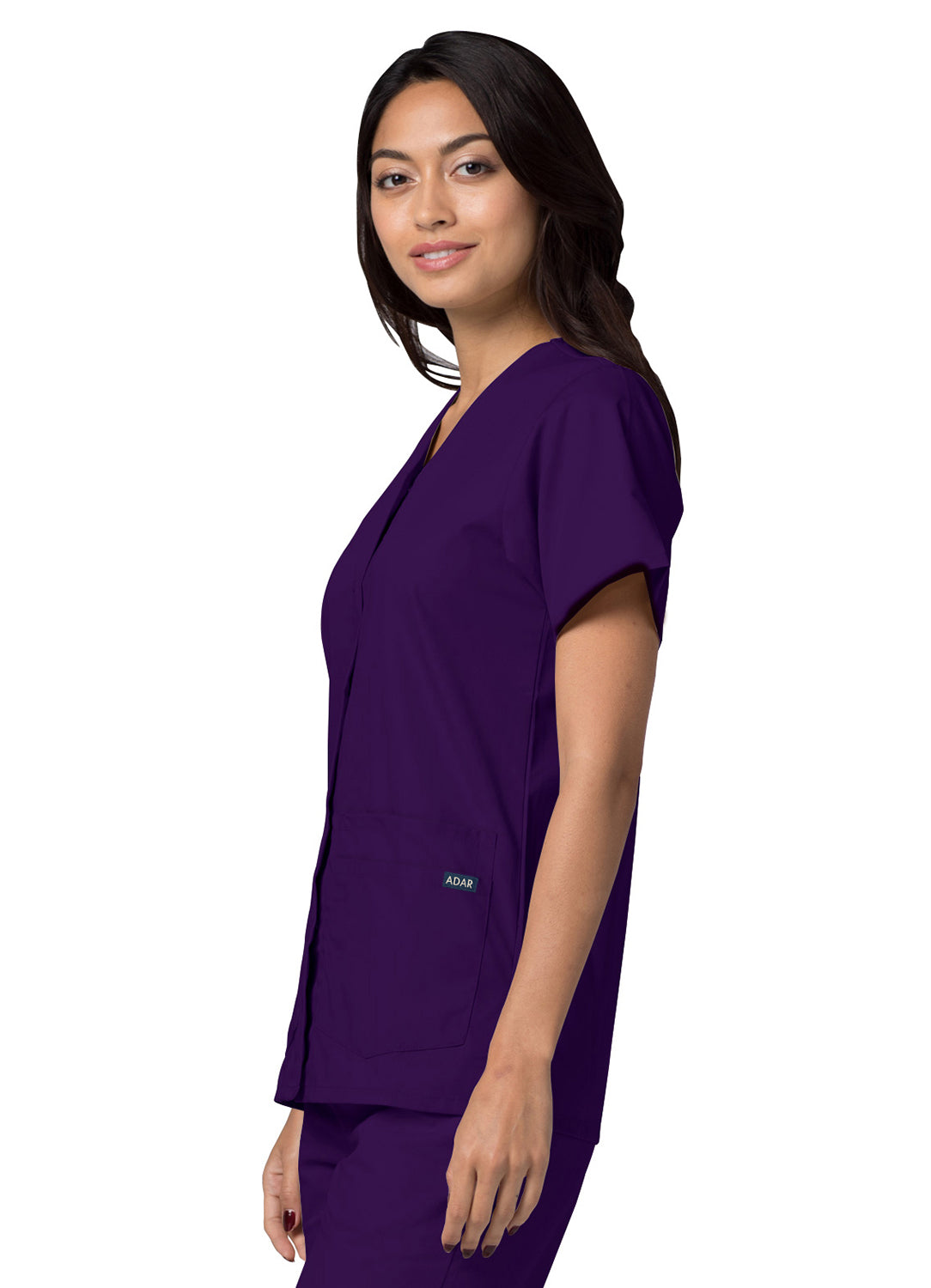 Adar Universal Double Pocket Snap Front Top. XXS-XS