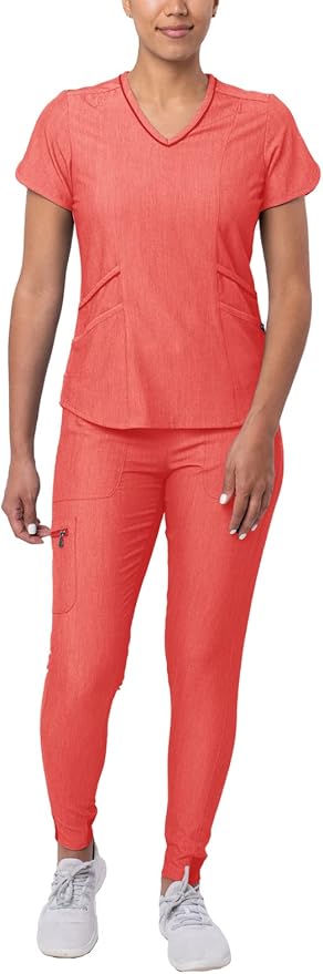 Adar Pro Women's Modern Athletic Joggers Scrubs Set S-2XL