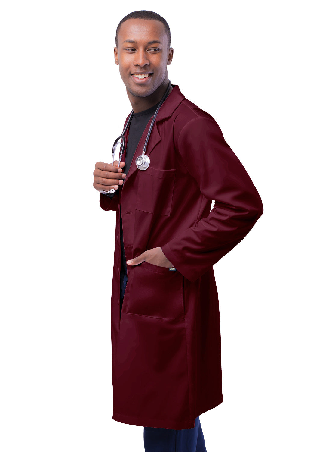 Adar Universal 39" Unisex Lab Coat with Inner Pockets. 34-40