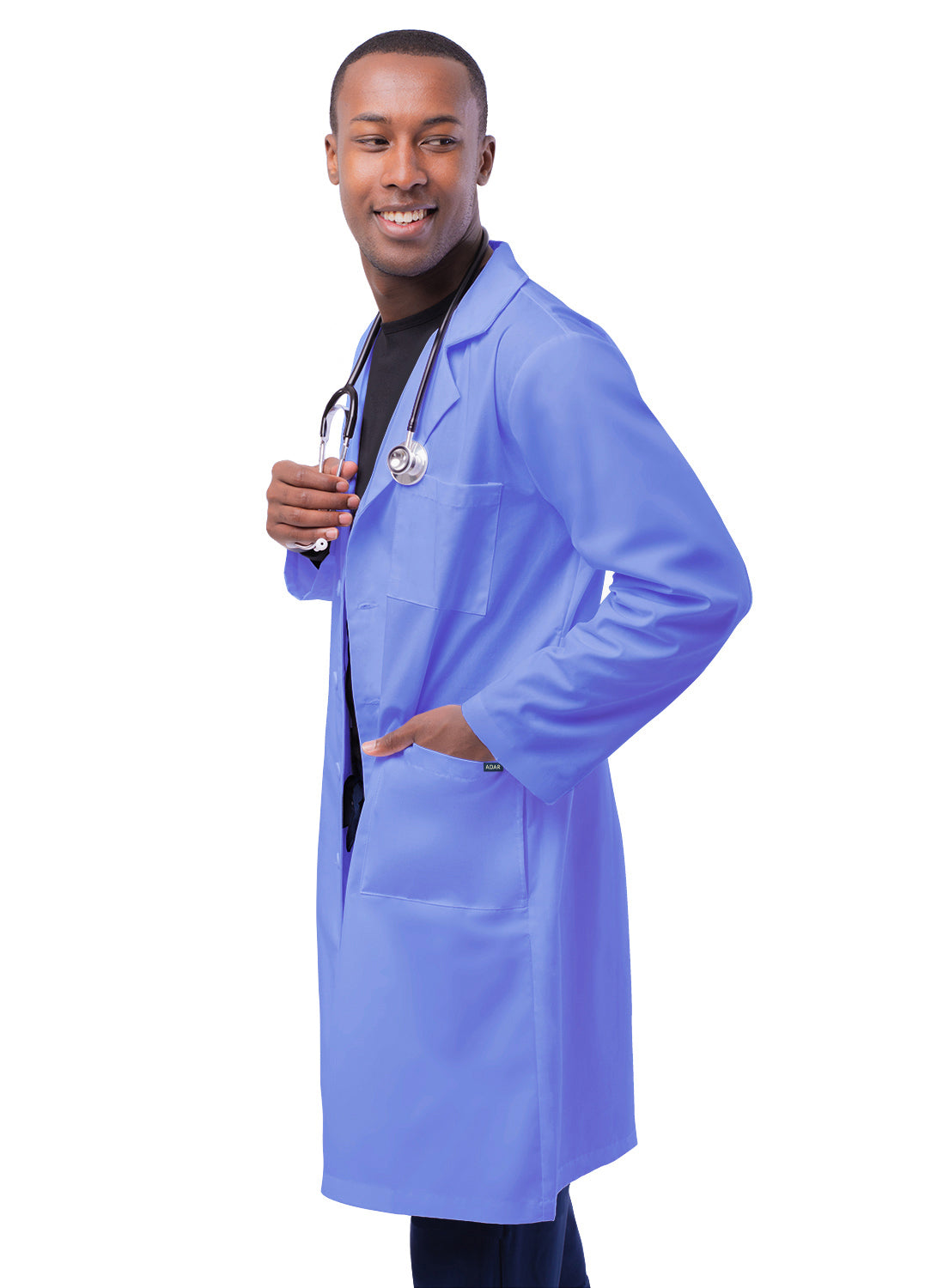 Adar Universal 39" Unisex Lab Coat with Inner Pockets. 34-40