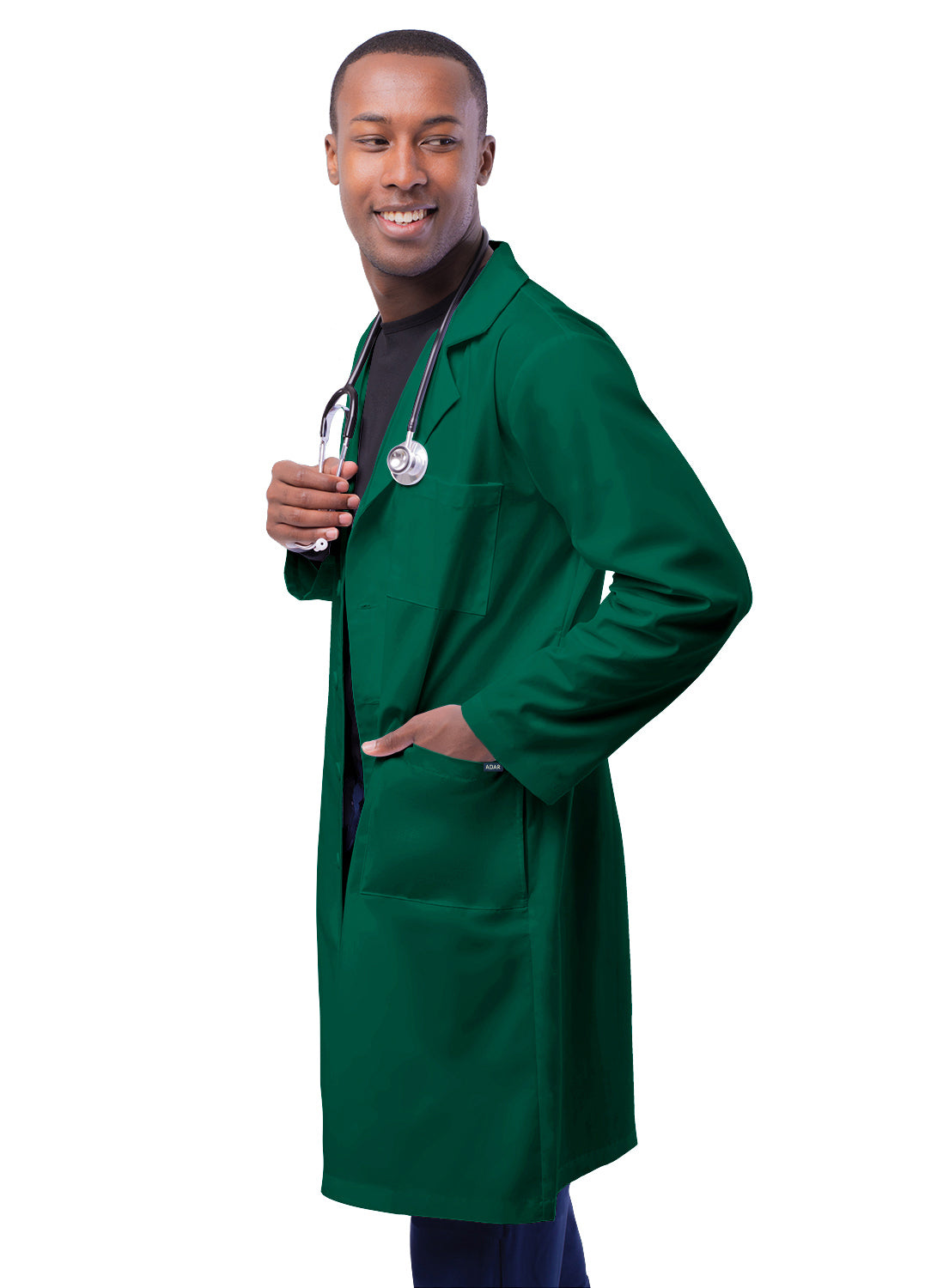 Adar Universal 39" Unisex Lab Coat with Inner Pockets. 34-40