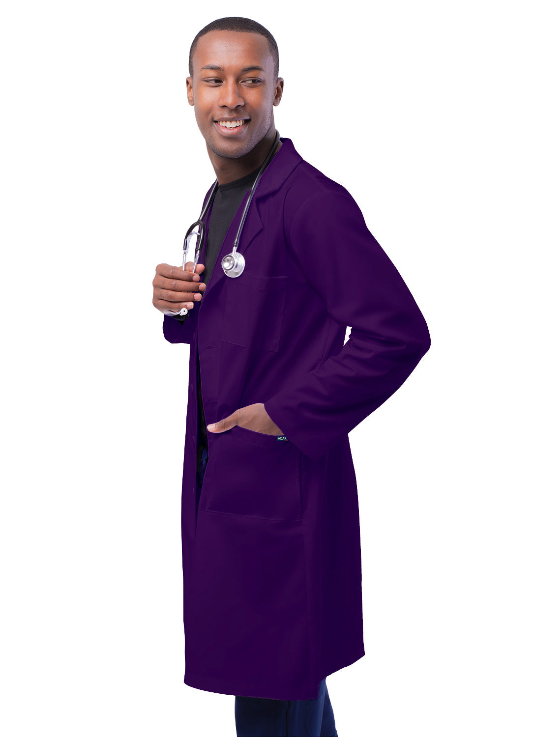 Adar Universal 39" Unisex Lab Coat with Inner Pockets. 34-40