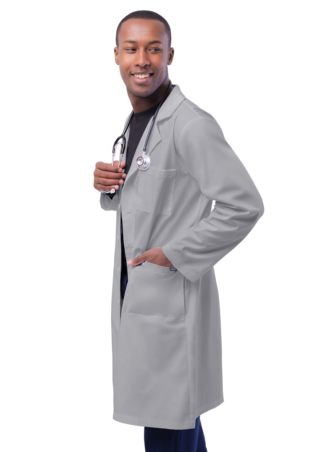 Adar Universal 39" Unisex Lab Coat with Inner Pockets. 34-40