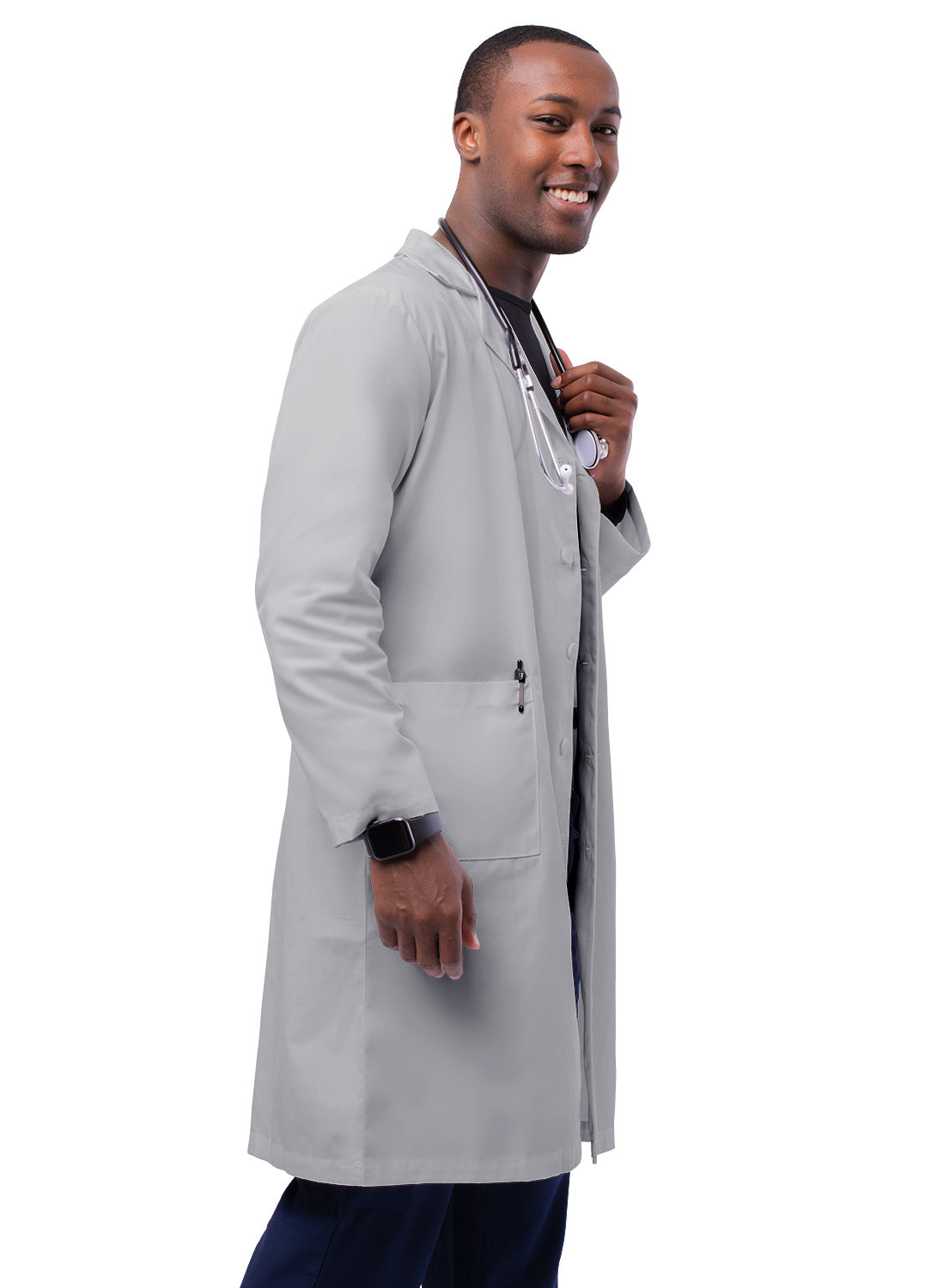 Adar Universal 39" Unisex Lab Coat with Inner Pockets. 34-40