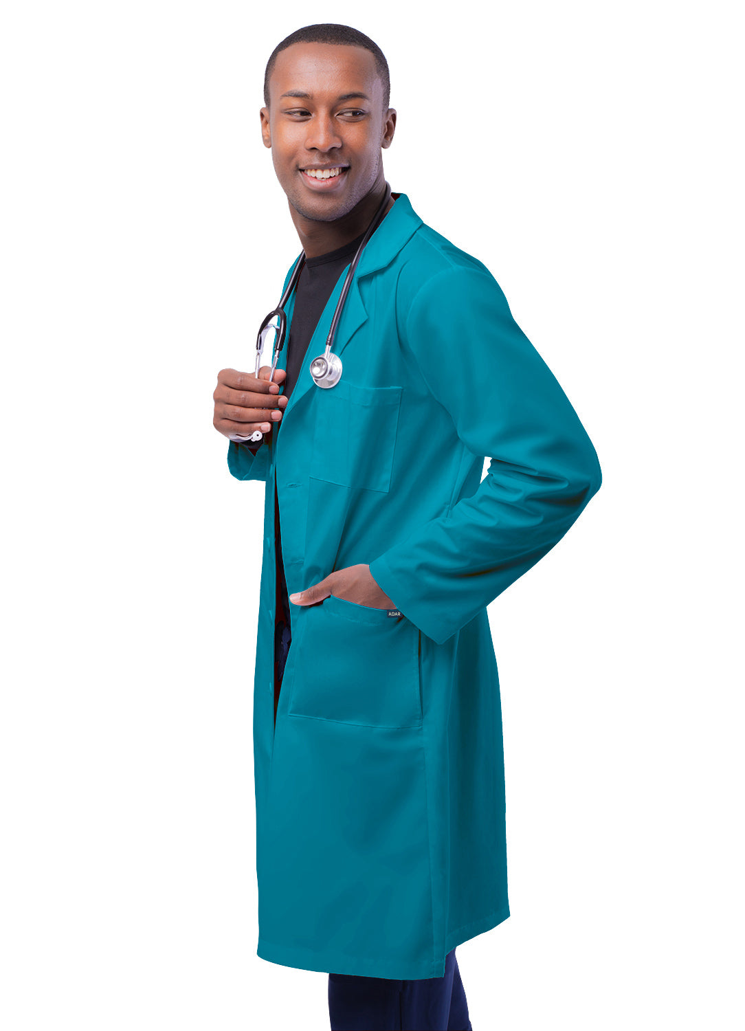 Adar Universal 39" Unisex Lab Coat with Inner Pockets. 34-40