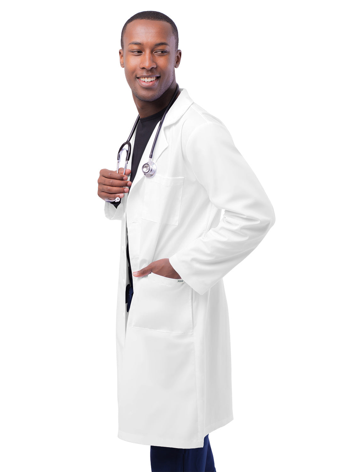 Adar Universal 39" Unisex Lab Coat with Inner Pockets. 34-40