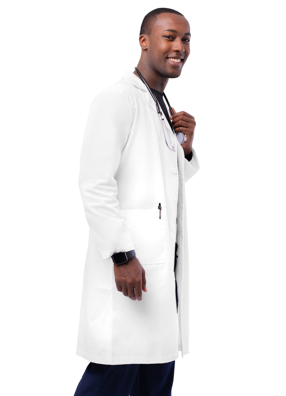 Adar Universal 39" Unisex Lab Coat with Inner Pockets. 34-40