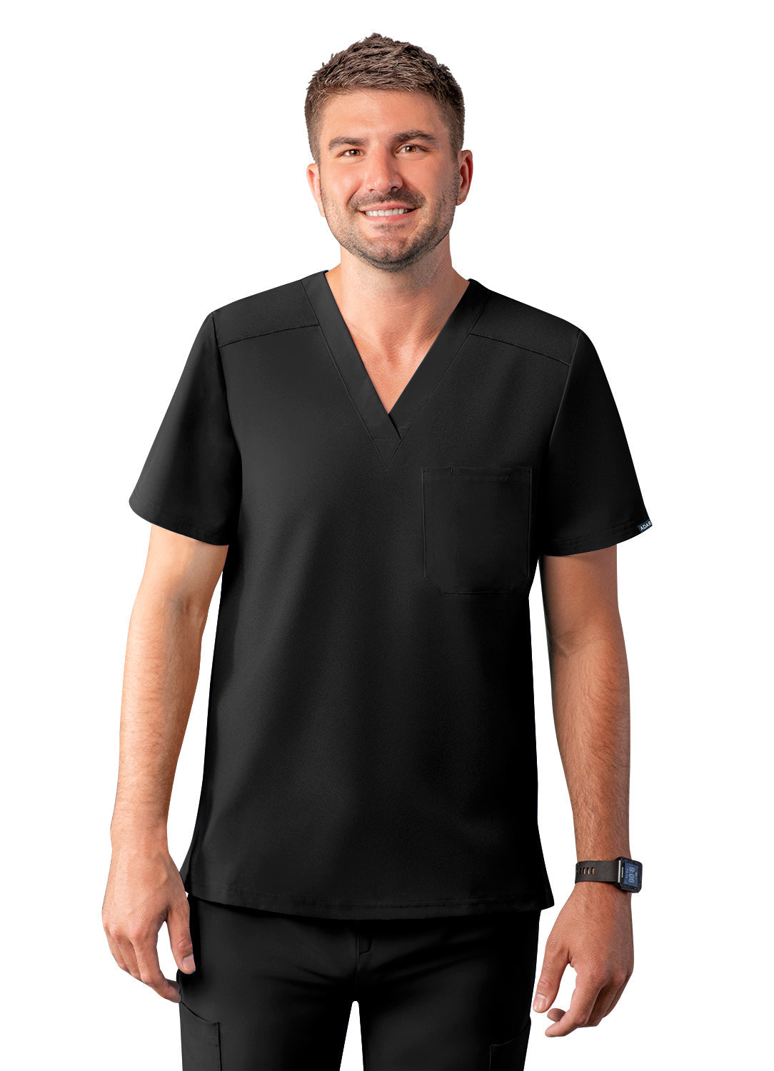 Adar Addition Men's Classic V-Neck Scrub Top (2X-3X)