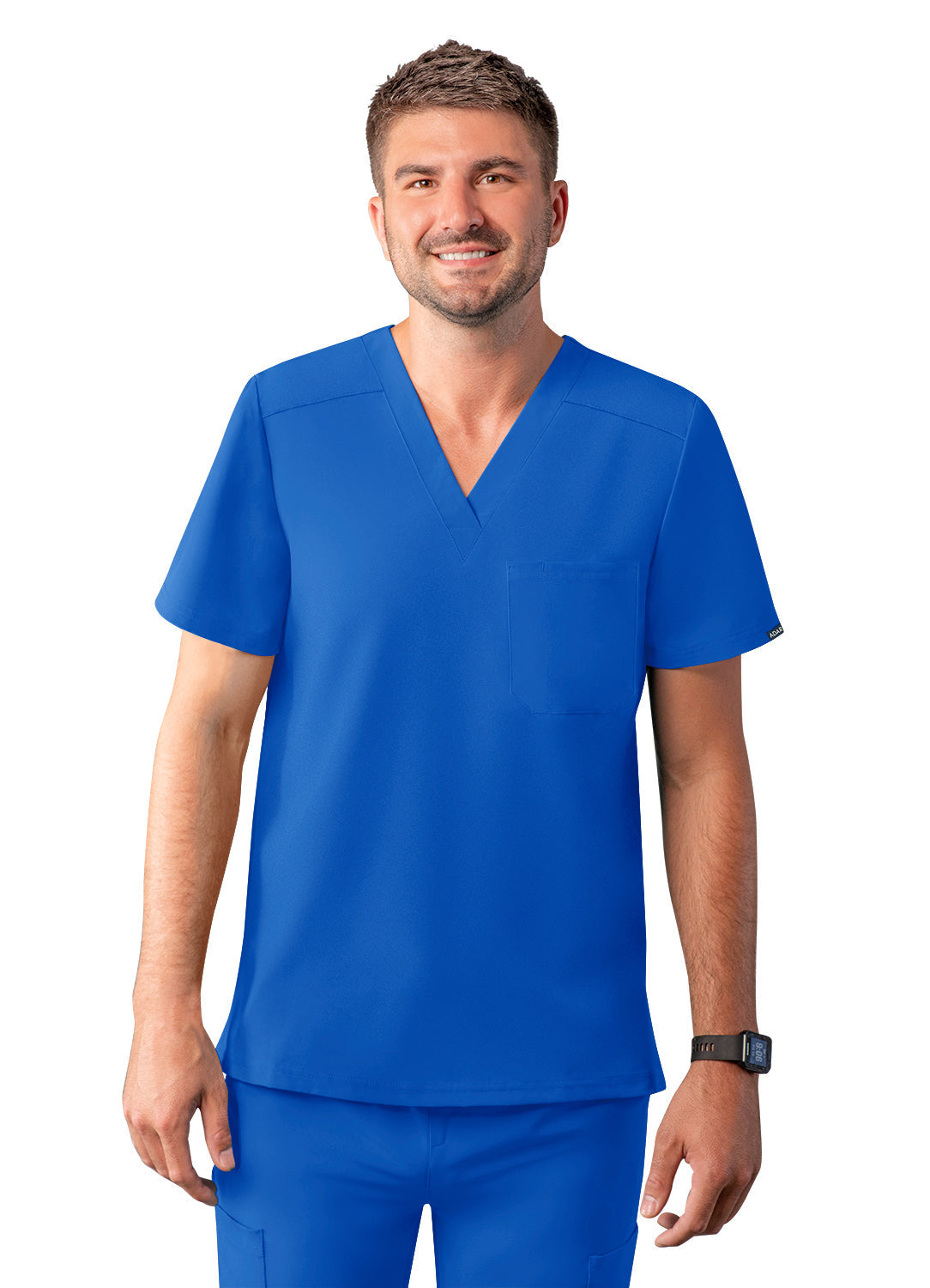 Adar Addition Men's Classic V-Neck Scrub Top (2X-3X)