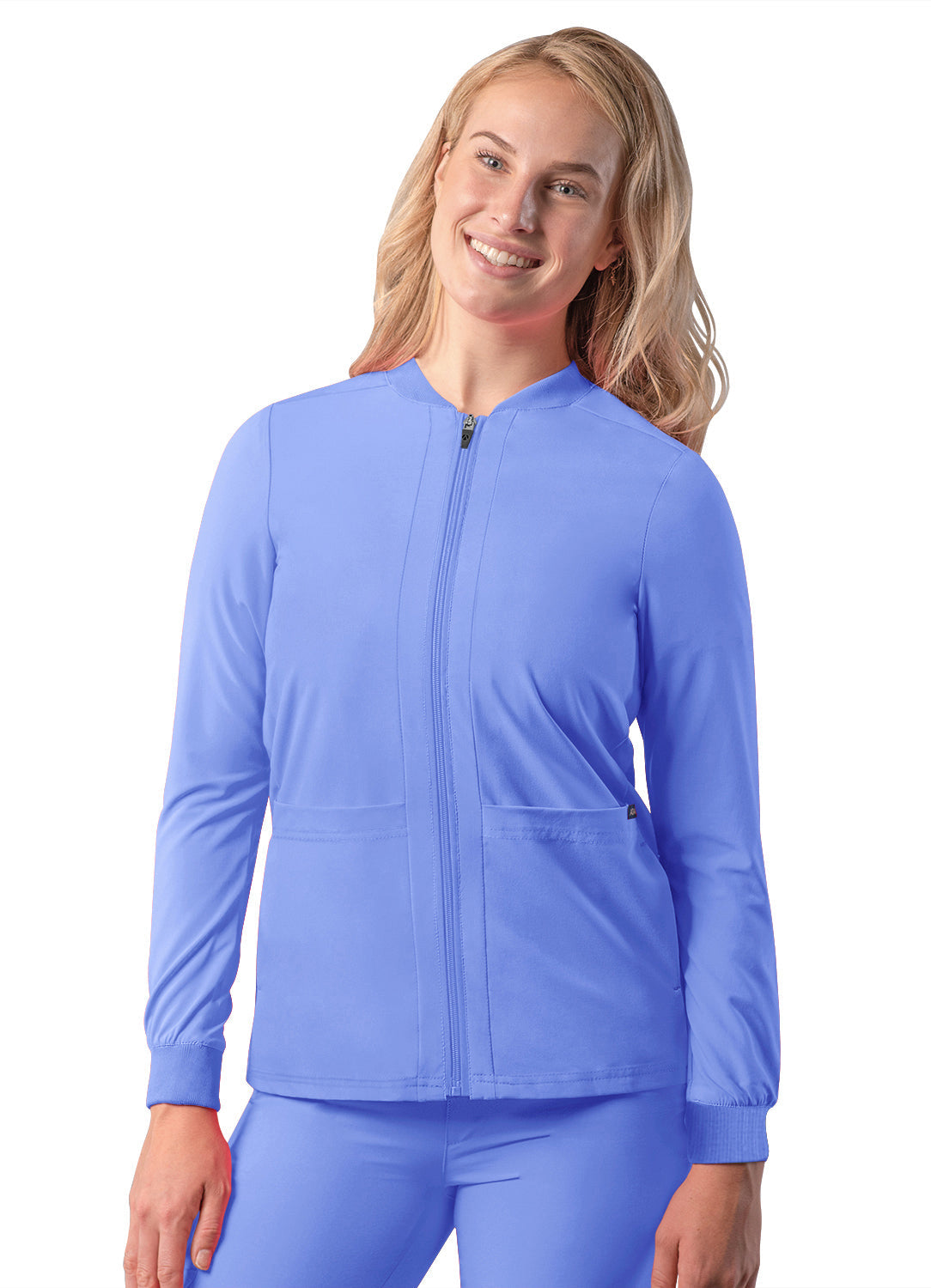 Adar Addition Women's Bomber Scrub Jacket with Zipper (2X-3X)