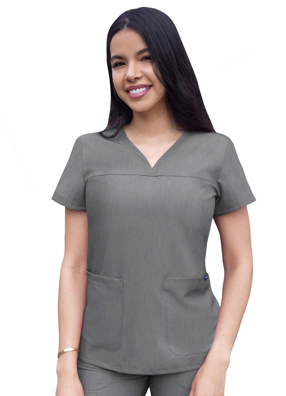 Adar Pro Heather Women's Sweetheart V-Neck Scrub Top (2X-5X)