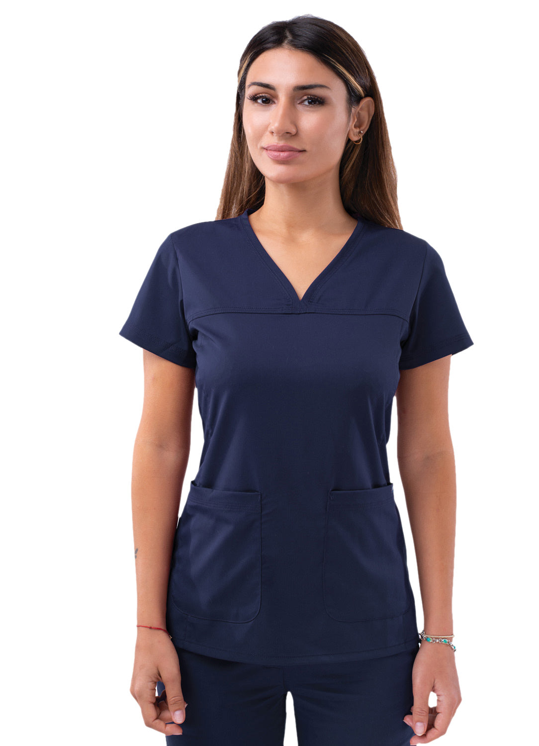 Adar Pro Women's Sweetheart V-Neck Scrub Top. 2X-3X