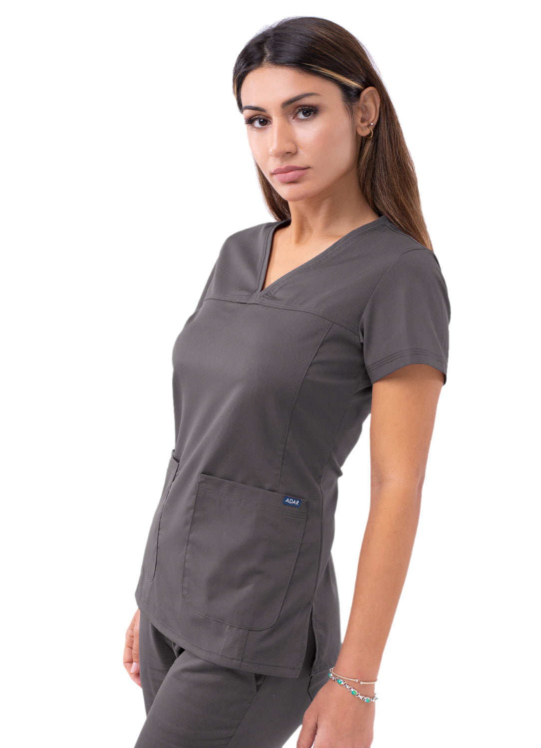 Adar Pro Women's Sweetheart V-Neck Scrub Top. S-XL