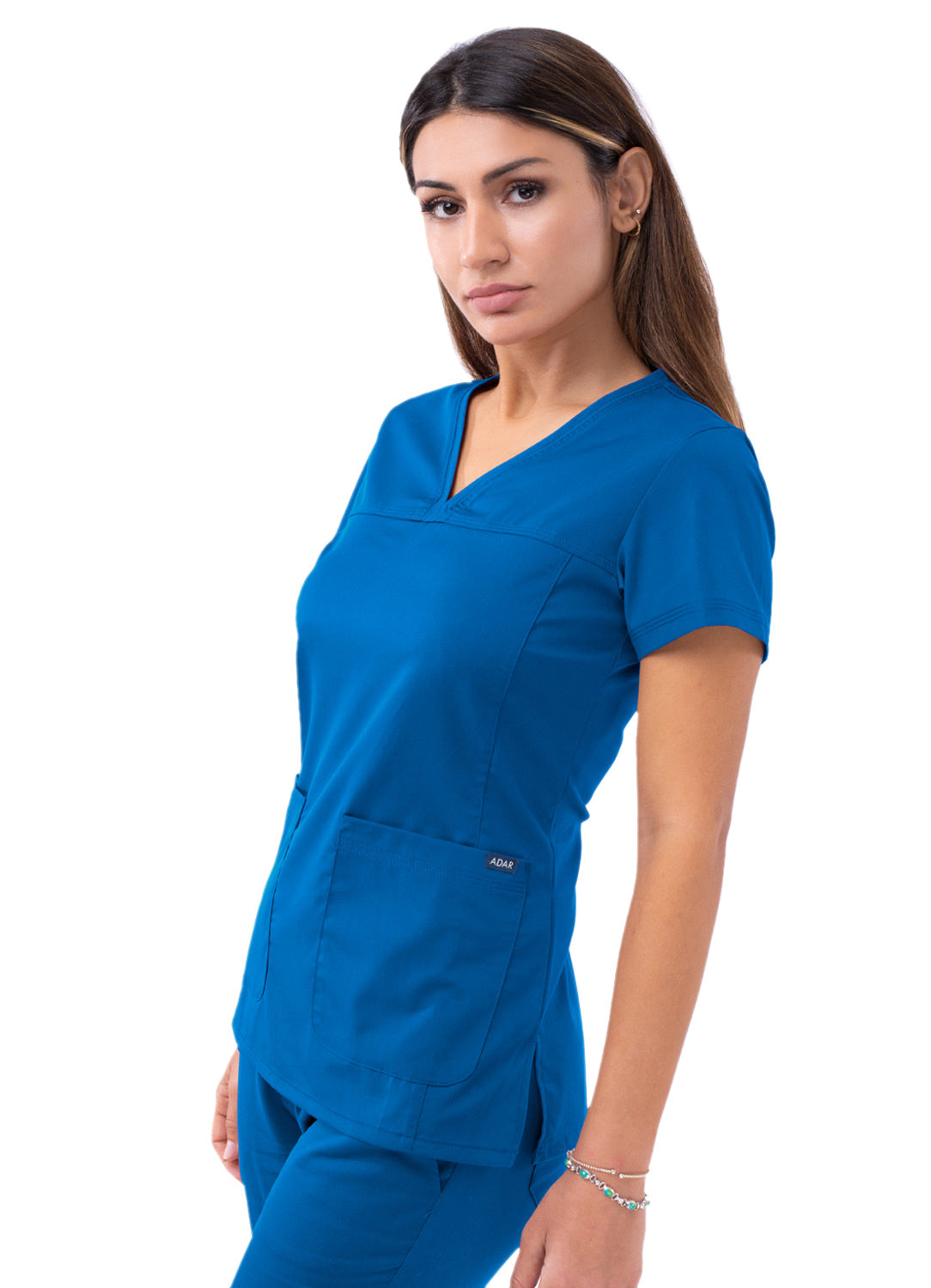 Adar Pro Women's Sweetheart V-Neck Scrub Top. S-XL