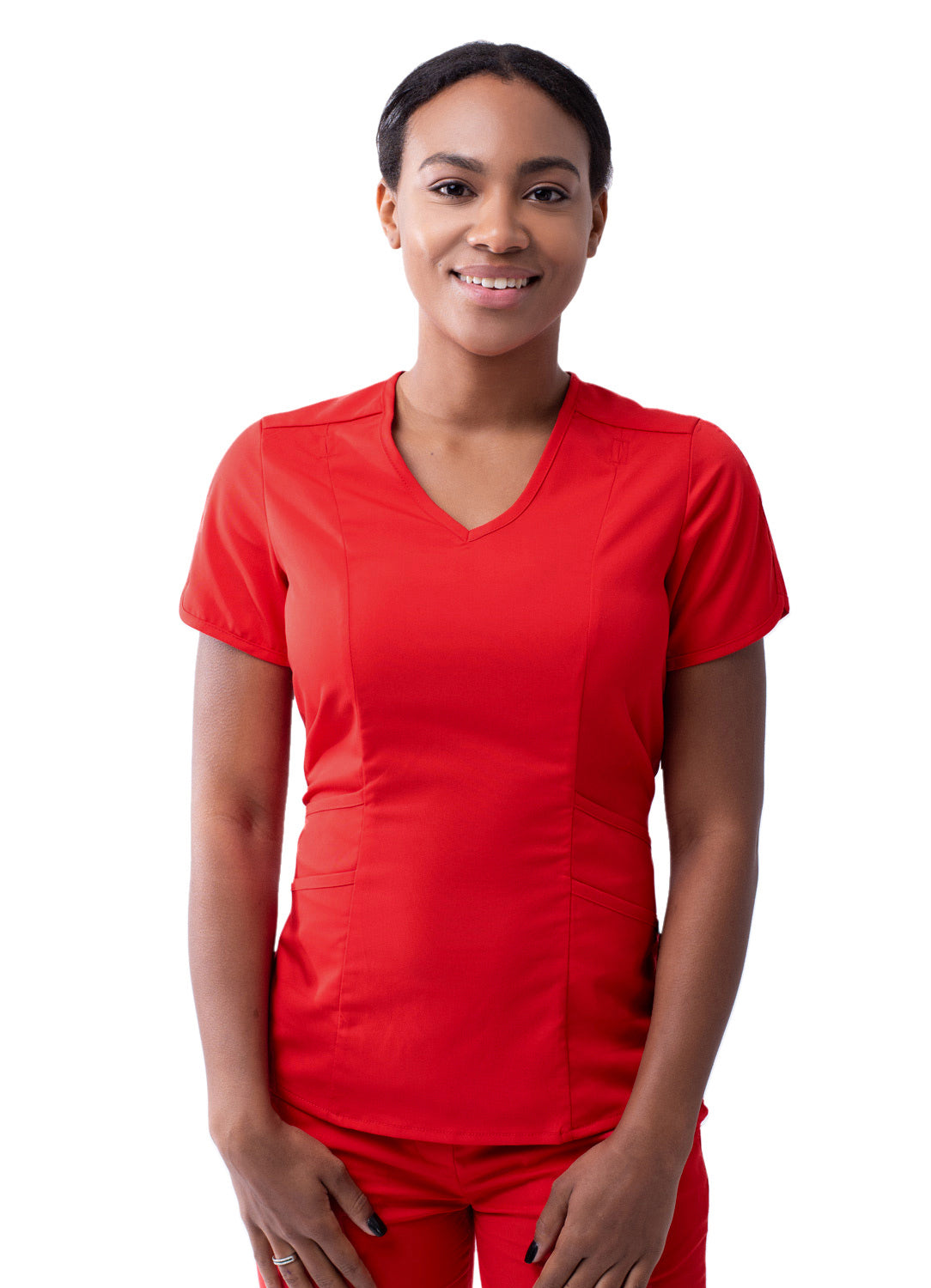 Adar Pro Scrubs for Women feature a Modern V-Neck Scrub Top