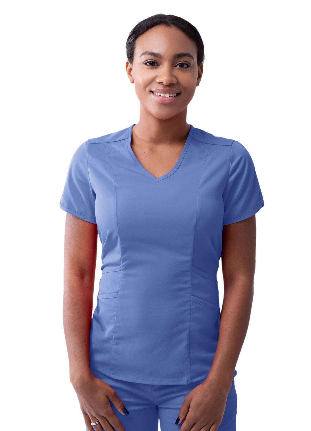 Adar Pro Scrubs for Women feature a Modern V-Neck Scrub Top