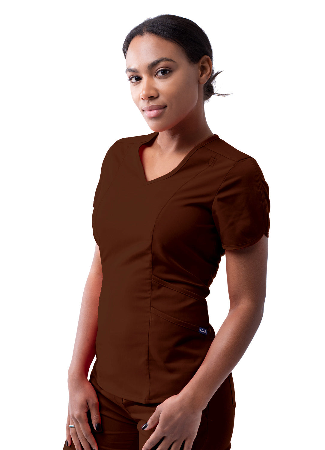 Adar Pro Scrubs for Women feature a Modern V-Neck Scrub Top