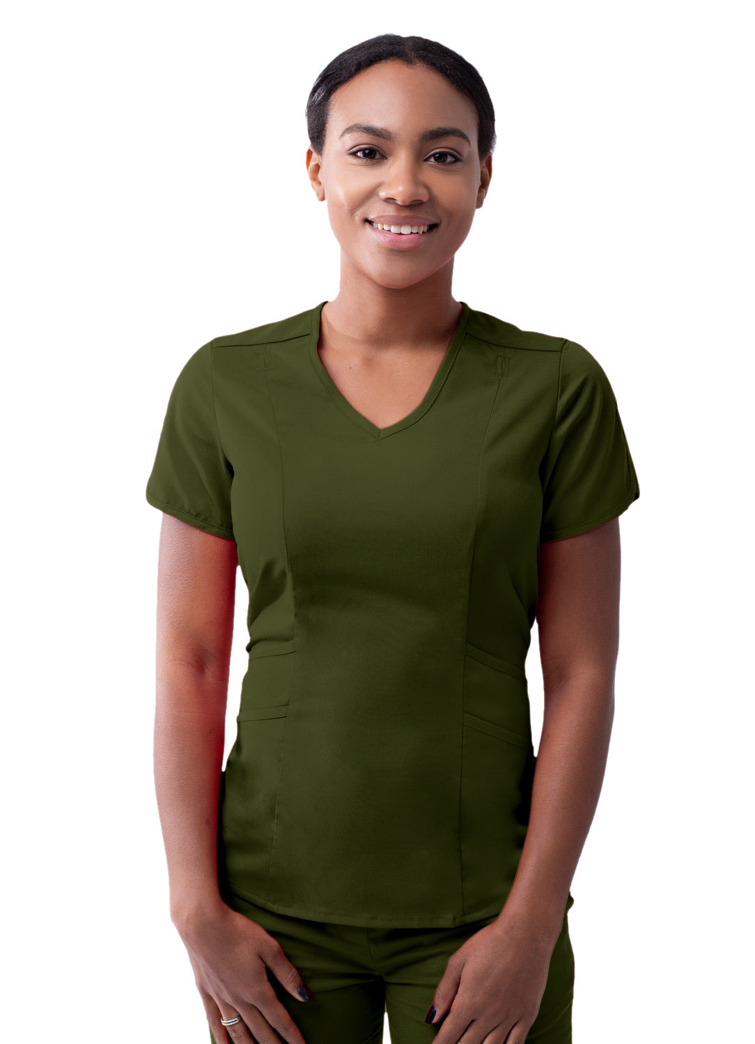 Adar Pro Scrubs for Women feature a Modern V-Neck Scrub Top