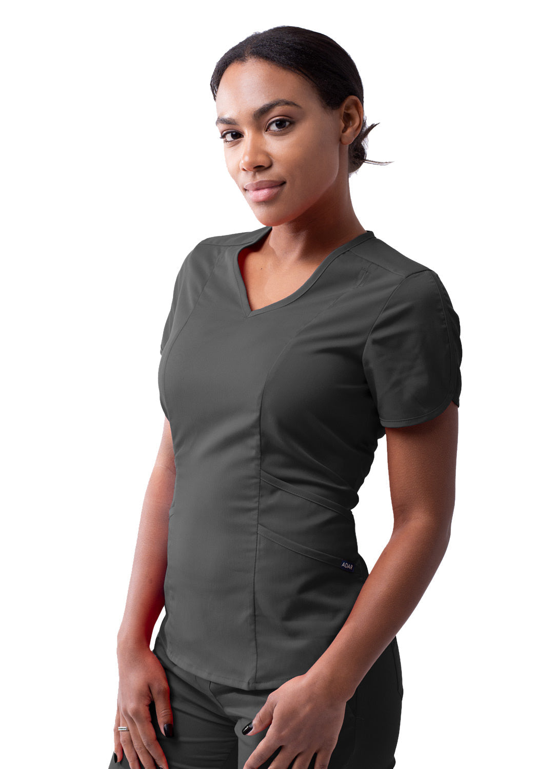 Adar Pro Scrubs for Women feature a Modern V-Neck Scrub Top