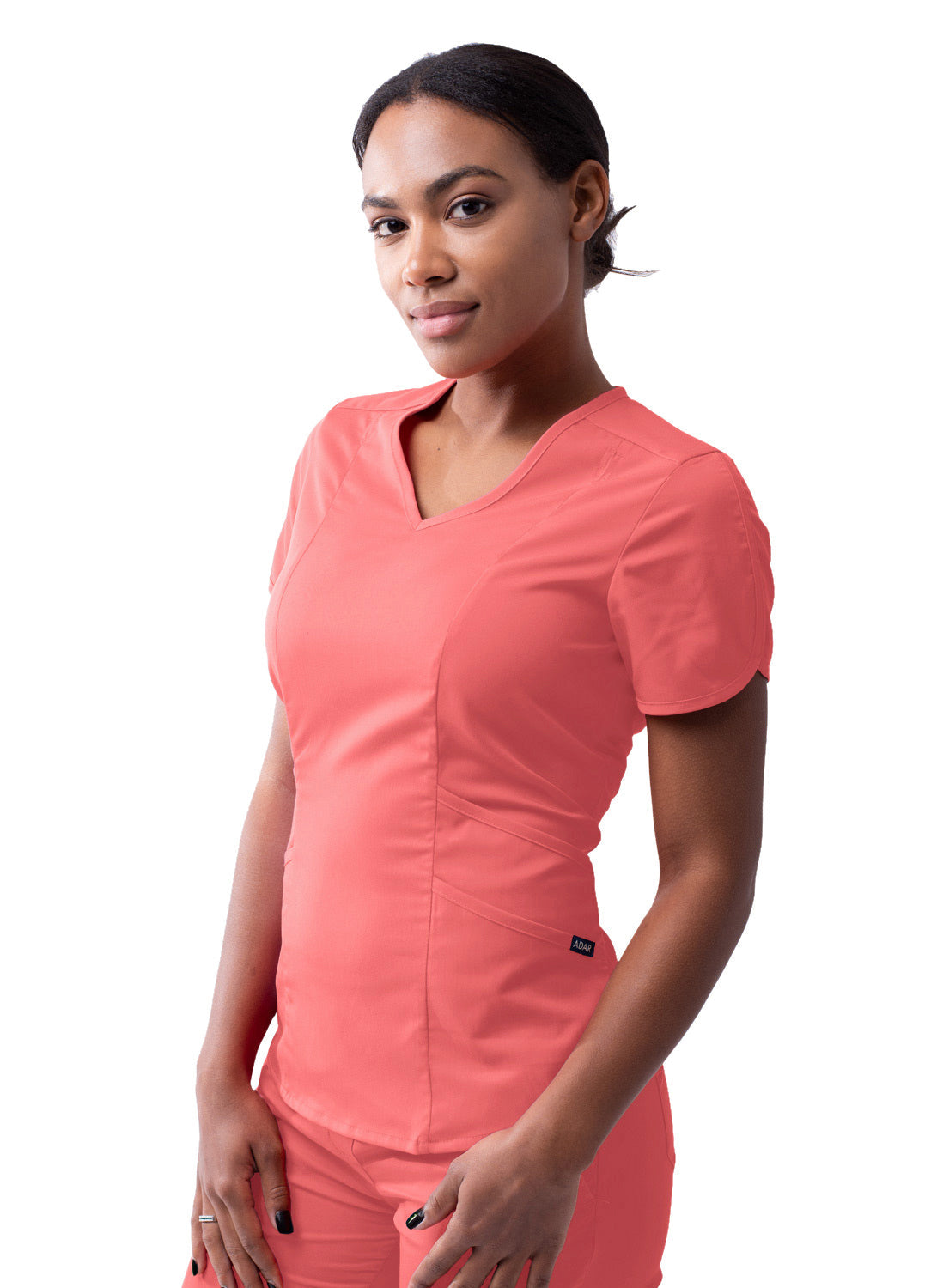 Adar Pro Scrubs for Women feature a Modern V-Neck Scrub Top