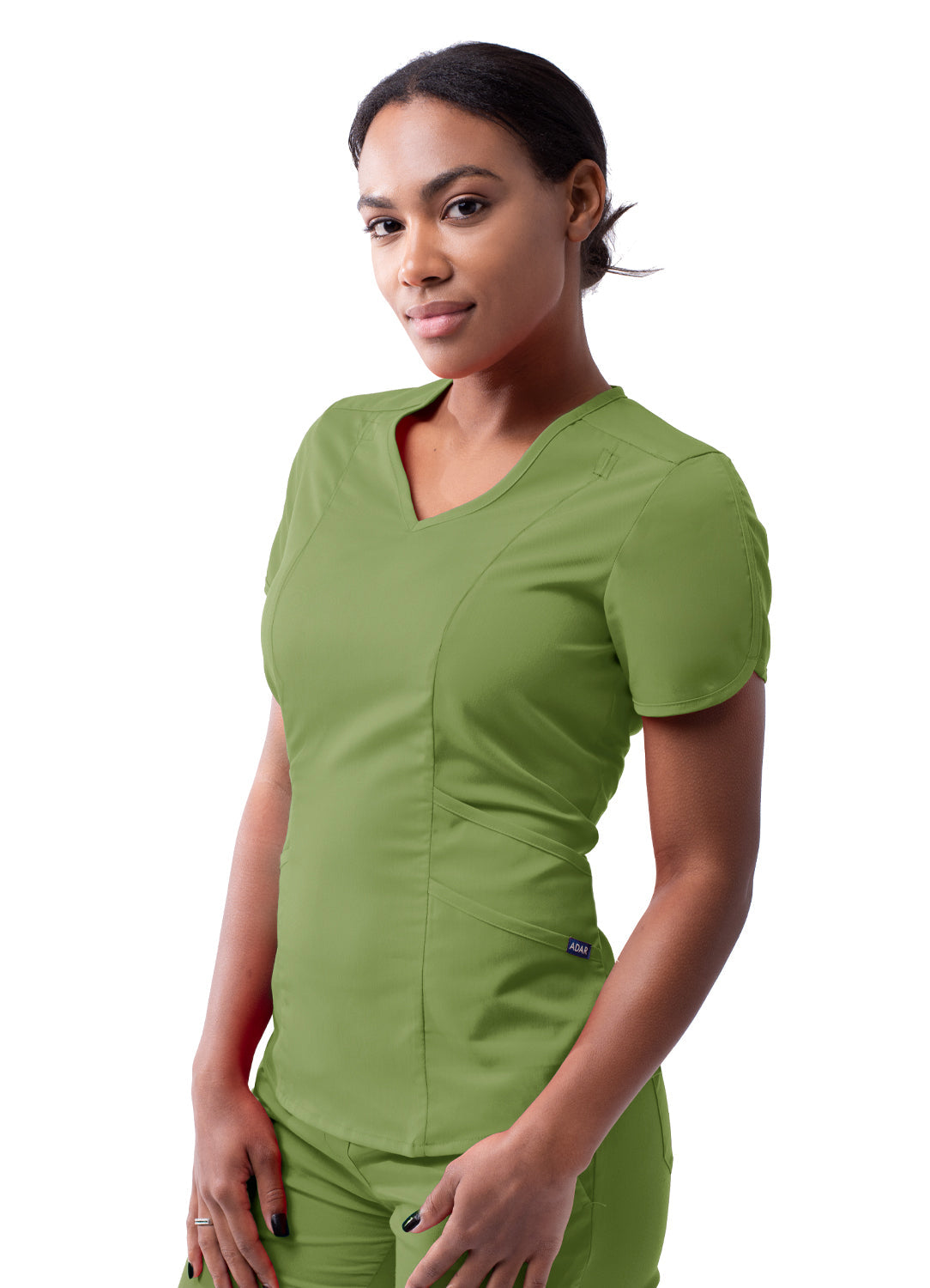 Adar Pro Scrubs for Women feature a Modern V-Neck Scrub Top