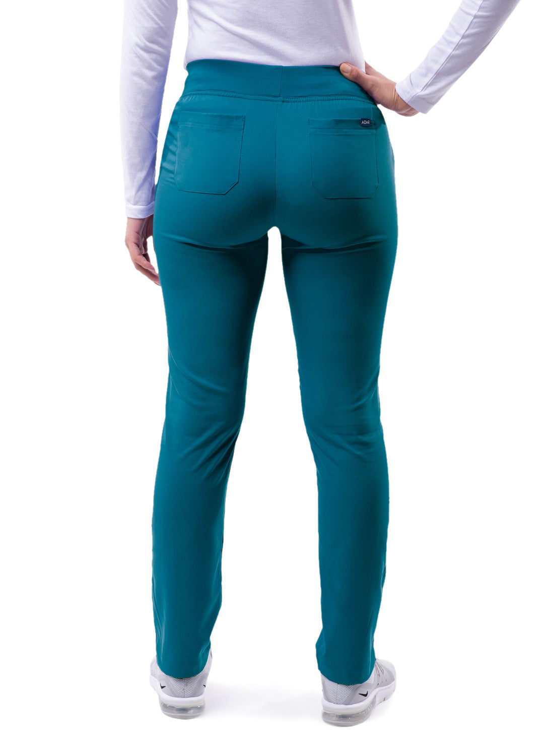 Adar Pro Women's Skinny Leg Yoga Scrub Pants. 2X-3X