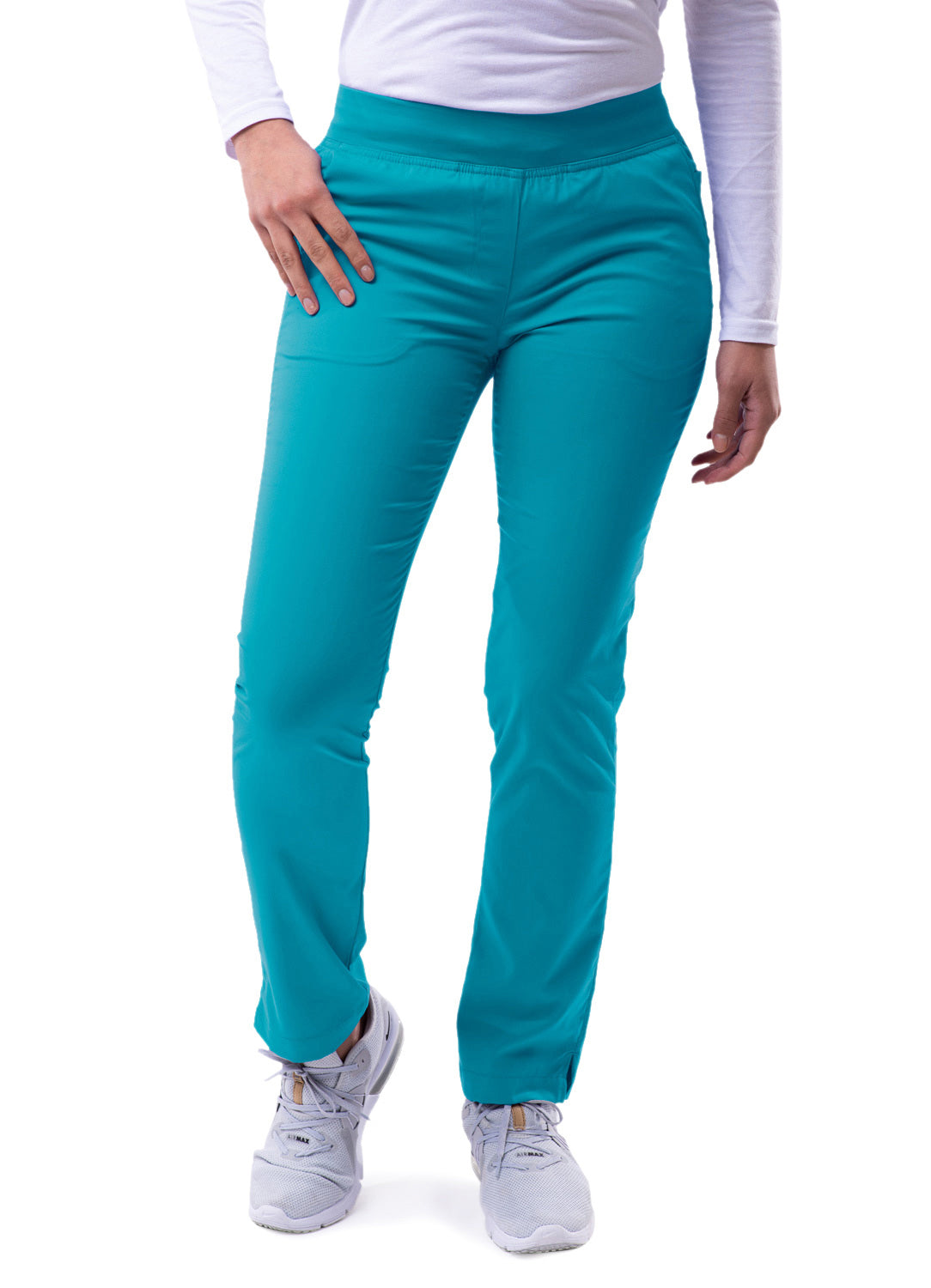 Adar Pro Women's Skinny Leg Yoga Scrub Pants. Petite 2X-3X