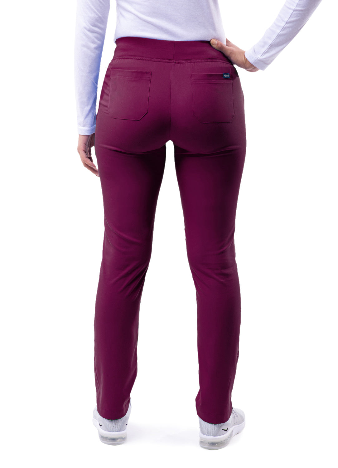 Adar Pro Women's Skinny Leg Yoga Scrub Pants. 2X-3X