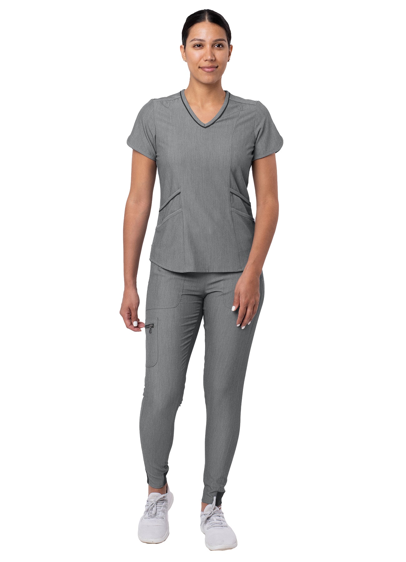 Adar Pro Heather Women's Modern Athletic Jogger Scrub Set XXS-XL