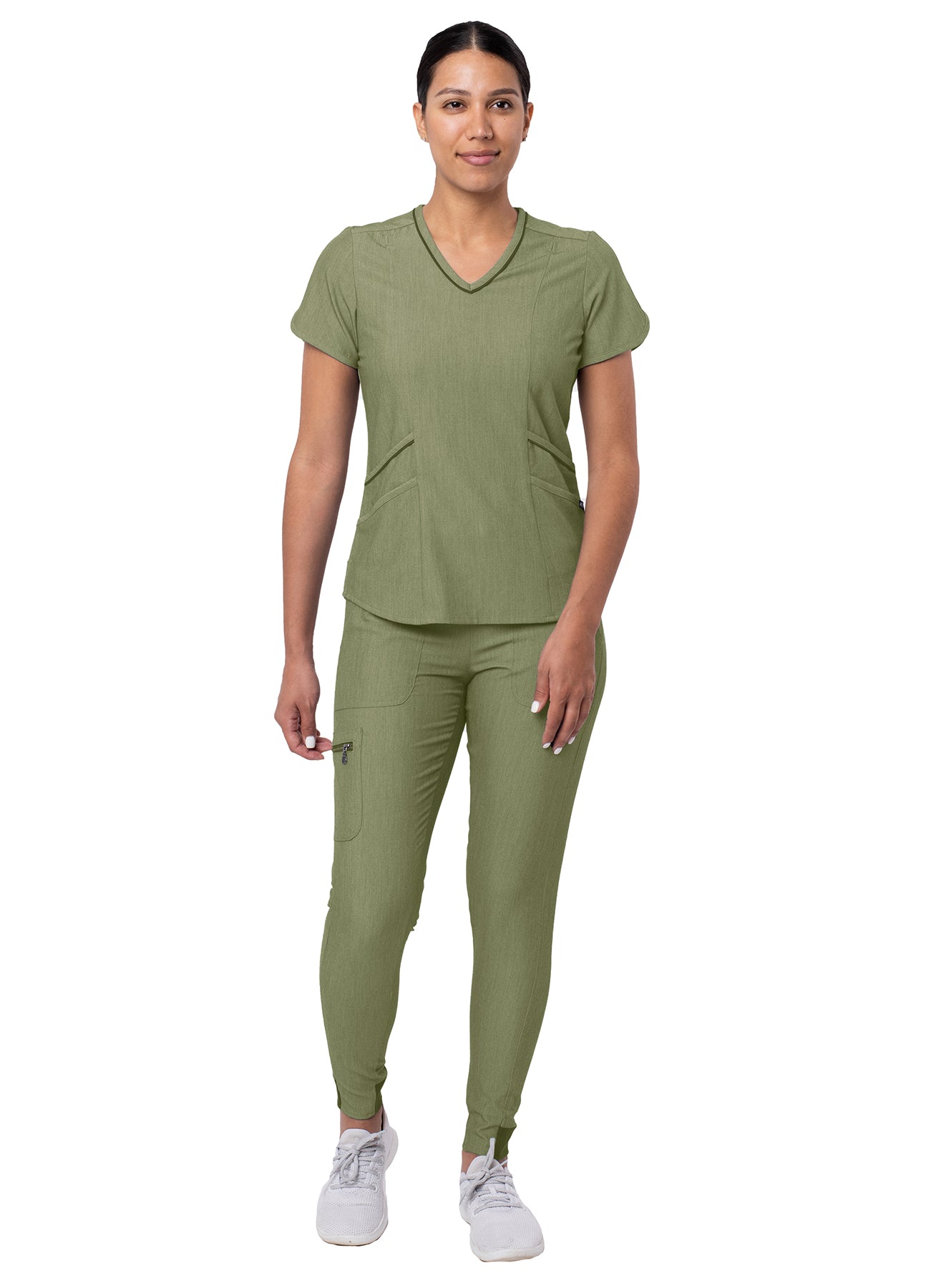 Adar Pro Heather Women's Modern Athletic Jogger Scrub Set XXS-XL