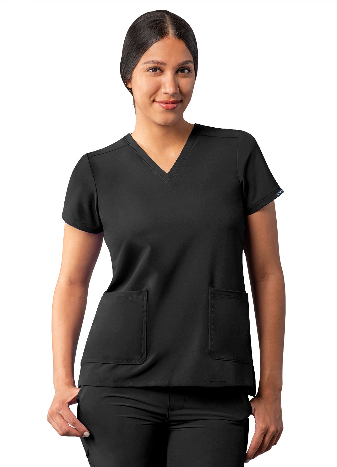 Adar Addition Women's Modern V-Neck Scrub Top